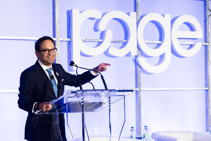 Daniel Tisch speaking about inclusive prosperity and competitiveness.