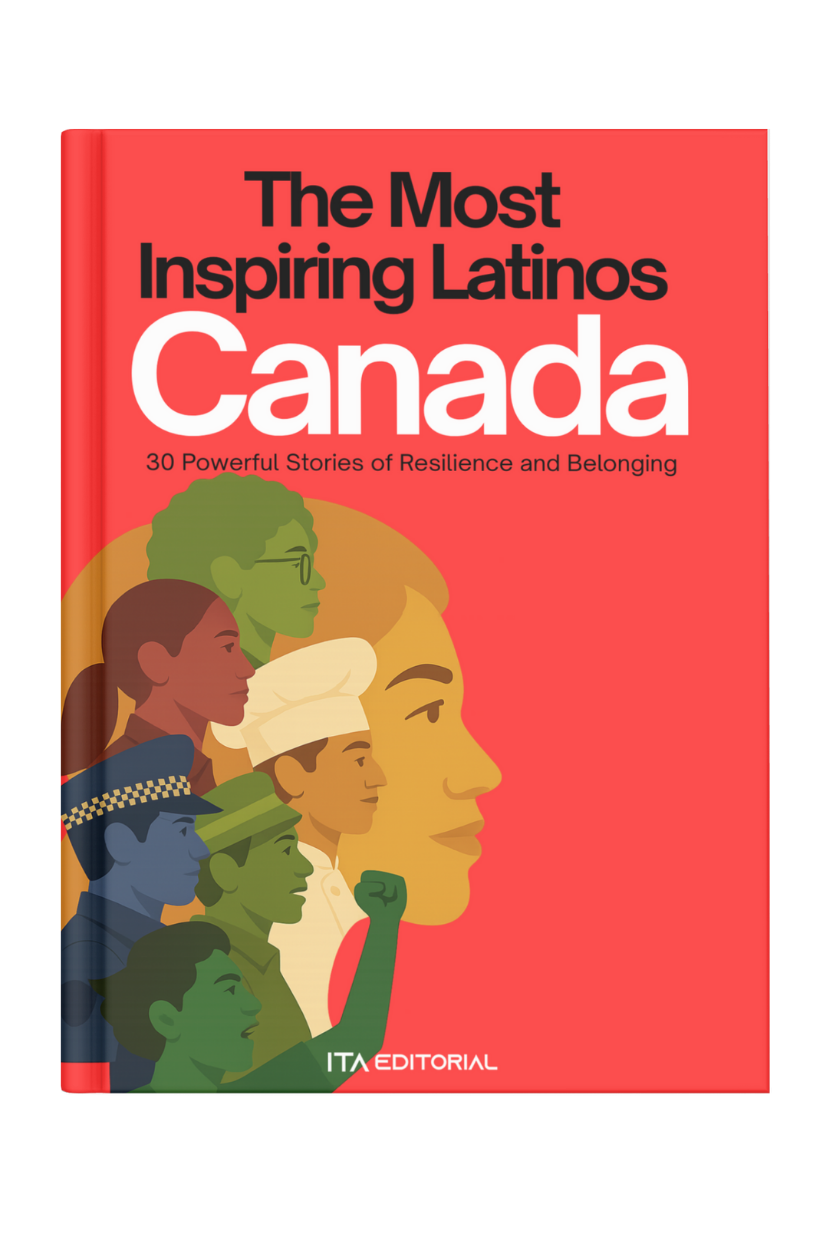 Latinos Who Inspire in Canada — book mockup (cover variation 1)